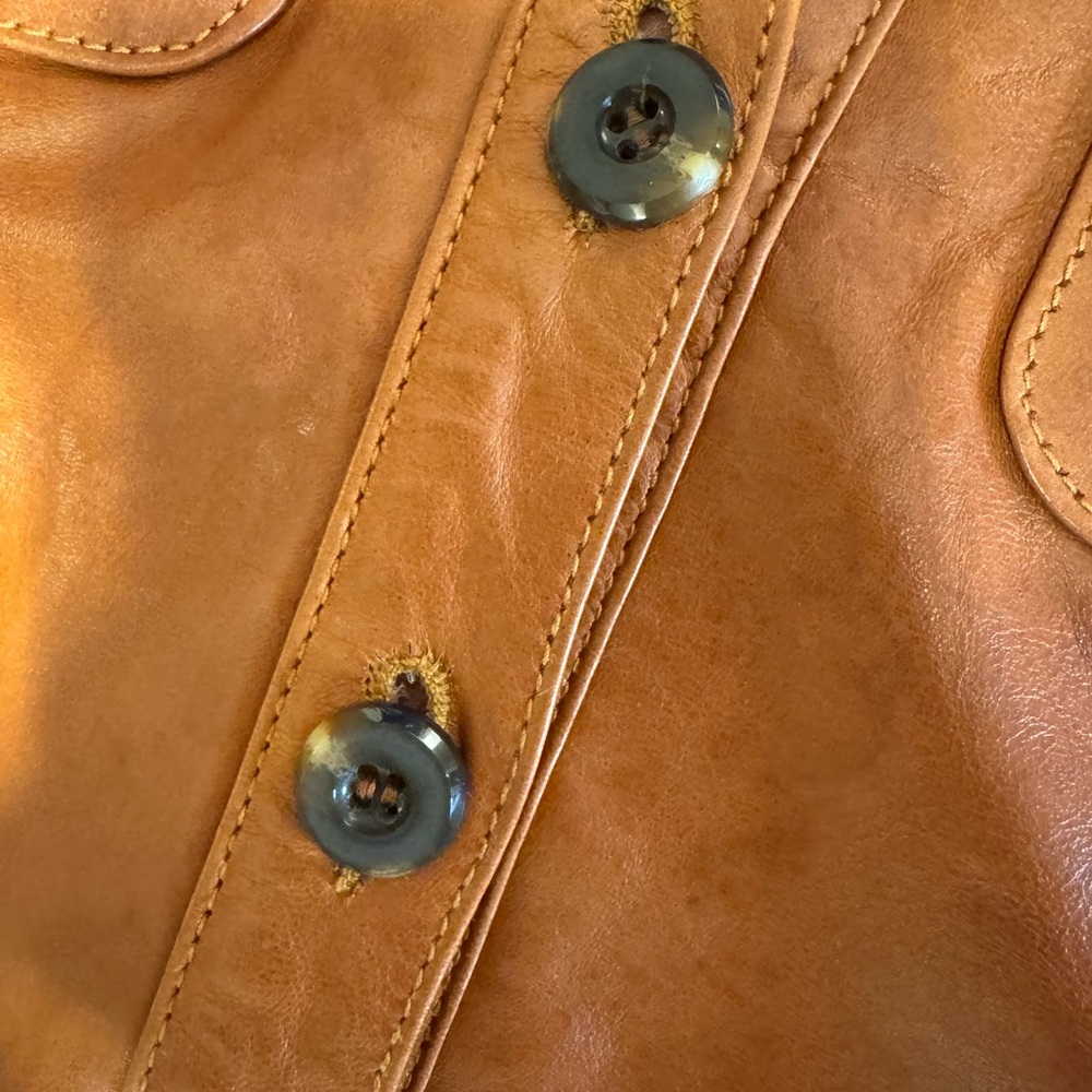 Etcetera Rust Leather Dress - image 3